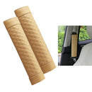 2pcs Stylish Driving Car PU Safety Seat Belt Pads Cover Protector beige