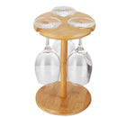Wine Glass Drying Rack and Bottle Holder,Wooden Wine Storage Glasses Hook S
