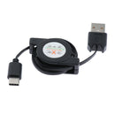 USB Type C Cable, Retractable USB C to USB A Charger Hidden Data Sync & Charging
