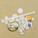 60pcs Type Plastic Shaft Single Double Reduction Crown Worm Gears DIY Robot New