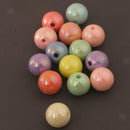 92pcs Assorted Round Acrylic Spacer Beads for Jewelry Making Beading 10mm