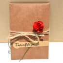 20pcs DIY Paper Handmade Dry Flower Invitation Greeting Card with Envelope