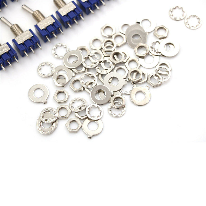 15 Pcs AC 125V 6A SPDT ON-ON 3 Pin Latching Micro Toggle Switch B.AU