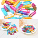 Large A Lot Of Titanium Rainbow Aura Lemurian Quartz Crystal Point Healing 100g-