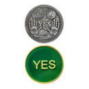 Set 2 Plated YES NO Decision Maker Commemorative Lucky Coins Souvenir Holiday