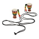 2 Pcs Djembe Pendant African Drum Jewelry Necklace for Children Gift F