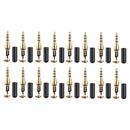 16x Universal Black Metal 3.5mm Audio Plug Connector For Headphone Earphone