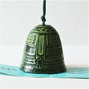 Temple Bell Japanese Wind Chime Hang Sound Clapper Home Garden Decor Green