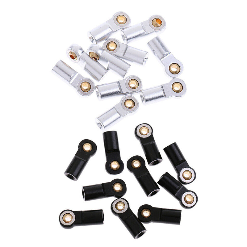 10 Pcs M3 Metal Ball Head Holder Tie rod end For RC Climbing Car White