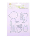4pcs DIY Cute Girl Metal Cutting Die Scrapbook Emboss Stencils Crafts Decor