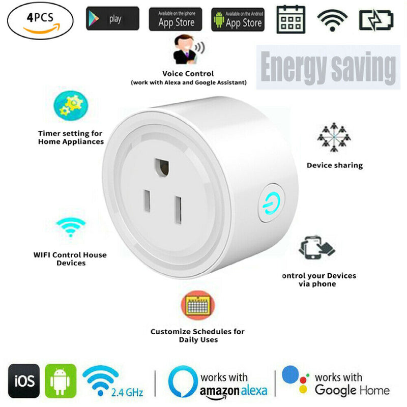 WiFi Smart Socket Remote Timing Socket Power Adapter APP Control US Plug