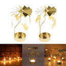 2pcs Rotating Candle Holder Mood Light Holder Indoor Home Desktop Decoration