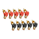 10 Packs Right Angle/90 DEG RAC Male to Female ADAPTERS AV Cable Connector