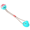 New Pet Cats Dogs Interactive Suction Cup Push TPR Treat Ball Toys Elastic