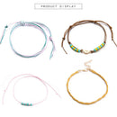 4Pcs/Set Watermelon Surfer Beach Foot Ankle Multi-layer Rope Anklet Bracelet