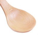 Household Kitchen Wood Round Head Rice Scoop Soup Ladle Spoon 7.5" Long J9A9
