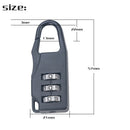 Security 3 Digit Combination Mini Travel Suitcase Luggage Bag Small Code Lock J8