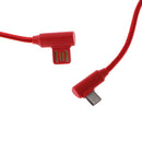 Brand New Durable Braided 90 Degree Right Angle Fast Data Charger Cable red