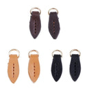 3 Sets Leaf Leather Zipper Sliders Pull Tab Instant Kit Pants Replacements