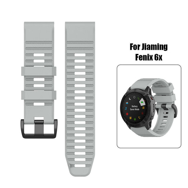 Silicone Strap Band for Garmin Fenix 6X 6X Pro 5X 5X Plus 3 HR 26mm Bracelet