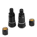 4pcs Car Tubeless Tyre Valve Stems Aluminum Tire Air Valve Stems (Black)