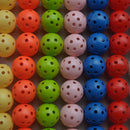 20pcs Hollow Plastic Practice Golf Balls Golf Wiffle Balls Air Flow Balls LJ