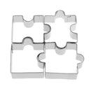 4pcs Stainless Steel Puzzle Piece Cookie Cutter Frame  Cake Mold