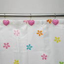 Heart Shaped Rust Resistant Decorative Shower Curtain Hooks 12- Pack Pink H
