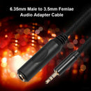 6.35mm to 3.5mm Audio Cable 1/4 Male to 1/8 Female Headphone Cord (1.5m) A
