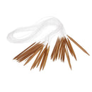 93pcs Bamboo Straight Circular Knitting Needle Crochet Hook Weave Set 2-10mm