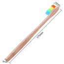 10pcs Soft Rainbow Head Bamboo Toothbrushes Oral Care Teeth Whitening Tools
