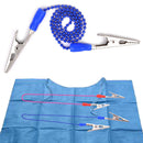 Napkin holder dental lab bib crocodile clip flexible metal ball chain N R+