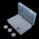 100x Clear Plastic Memorial Coin Capsules W/
