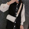 Fashion Women Leather Messenger Bag Cylinder Retro Shoulder Bags (White) A#S
