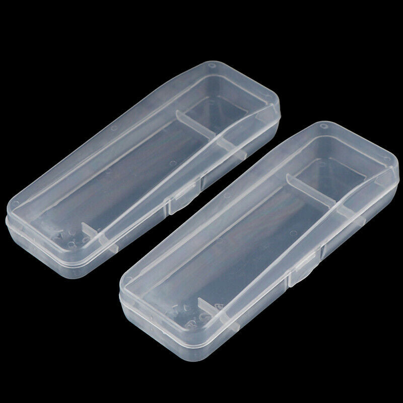 2pcs Universal Handle Shaver Storage Box Full Transparent Plastic Case Razor Bj
