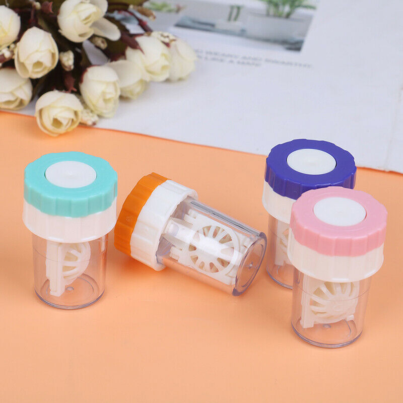 1Pc Portable Contact Lens Cleaner Case Box Manual Rotation Washer CleaninSED Ew