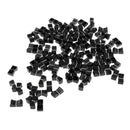 100 Pieces Touch Sensitive Slider Ribbed Mixer Fader Knob Caps 8mm Black