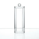 Facial Makeup Container Cotton Pads Round Dispenser With Lid Clear Acrylic  R7Y9