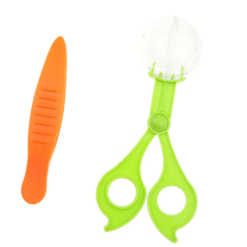 2pcs/set Scissor Clamp & Tweezers Kit for Kids Outdoor Exploration Playing