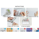 Adhesive Paper Towel Holder Shelf,Wall Mounted Paper Towel Holder Basket fo
