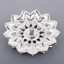 Sparkly 5.8cm Floral Alloy Crystal Rhinestone Shank Buttons Sewing Crafts