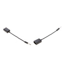 2x High Quality USB Female to 3.5mm Jack Male Audio Converter Cable (Black)