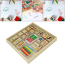 Kids Wooden Stamp Set Arts and Crafts Set for DIY Scrapbooking Card Making