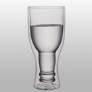 Double Down Beer Glass Insulated Walled Inverted Bottle Style Soda Drinking Mug