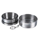 Big Stainless Steel Travel Portable Retractable Metal Wine Folding Cup