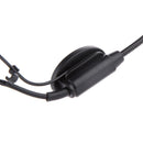 Black Headset Head-mounted Headworn Microphone System with Upright Type Plug
