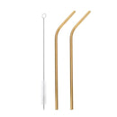3pcs Reusable Drinking Straws Cleaner Brush Set Stainless Steel Straws(B) A