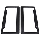 2pcs Carbon Fiber Pattern Car License Plate Frames Tag Covers (Black)