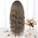 Long Hair Wavy With Bangs Brown Available Wigs For Women Synthetic Hair Hig
