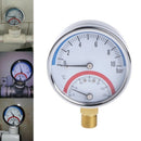 10 Bar 2 in1 Temperature Pressure Gauge Meter G1/4 Thread Thermometer Monitor